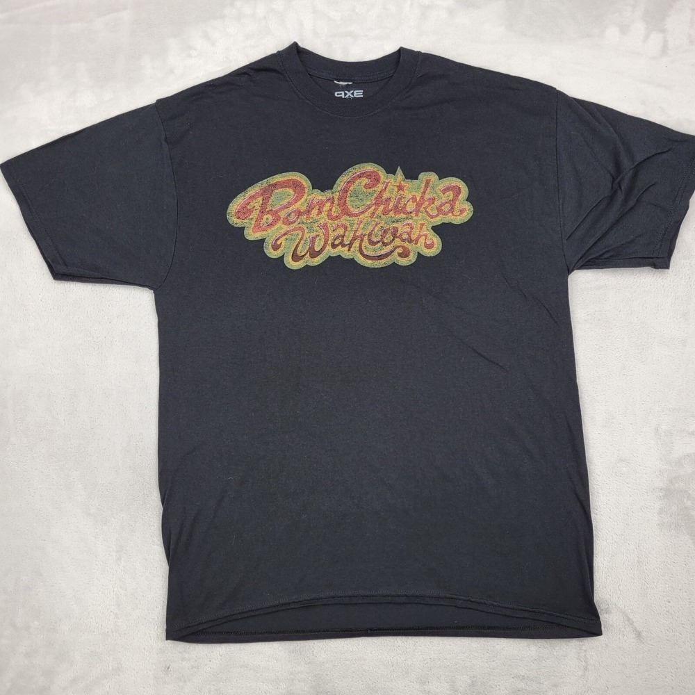 Axe‎ Body Spray Shirt Mens Large Boom Chicka Wah Wah Cologne Vintage Promo Adult